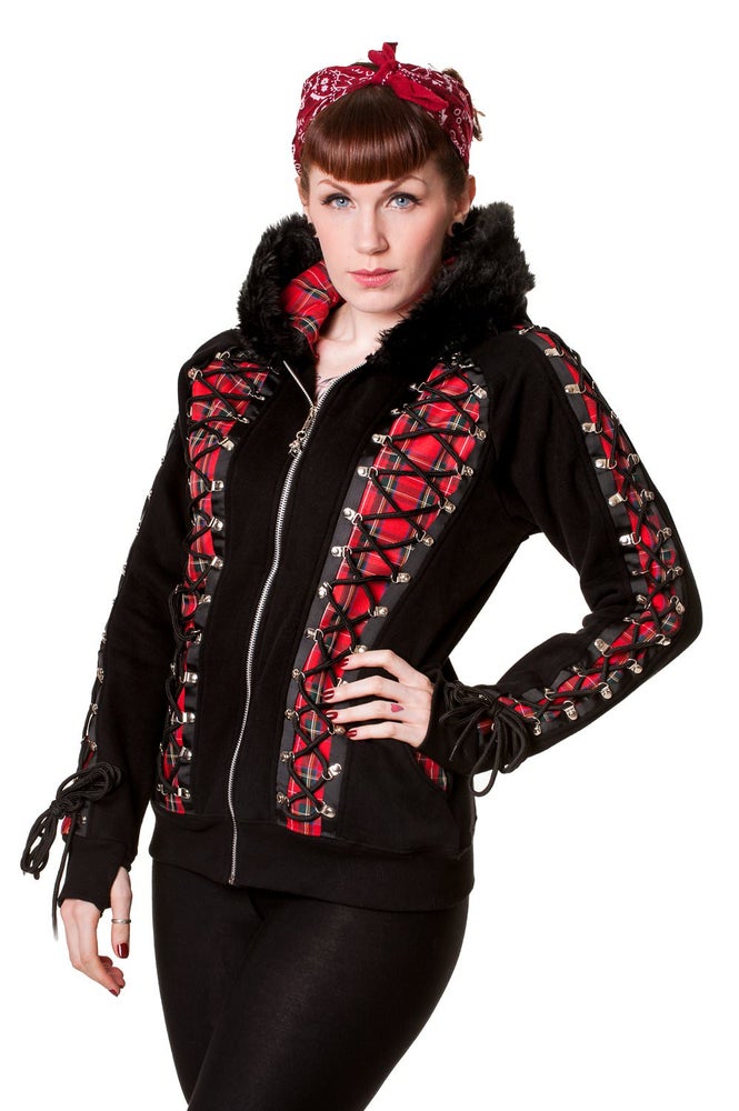 Banned Tartan Corset Hoodie