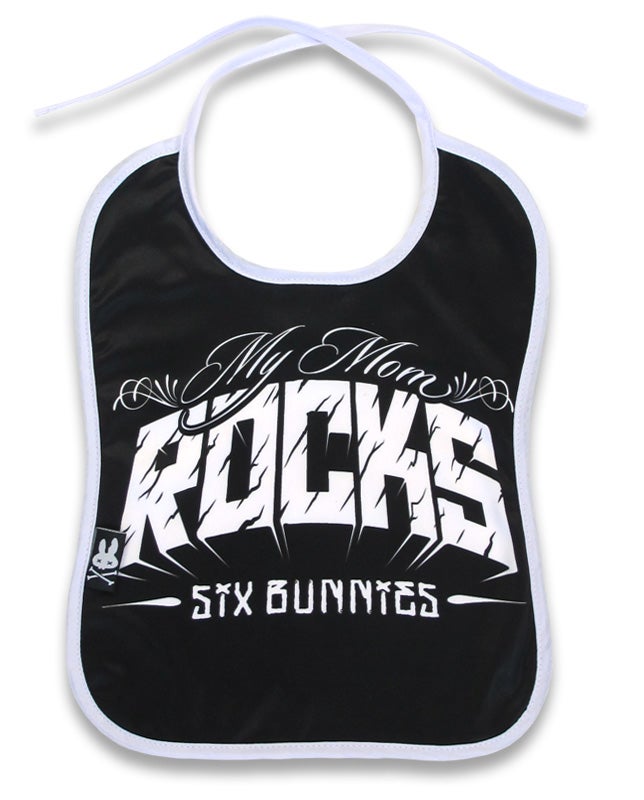 Six Bunnies Mom Rocks - ruokalappu
