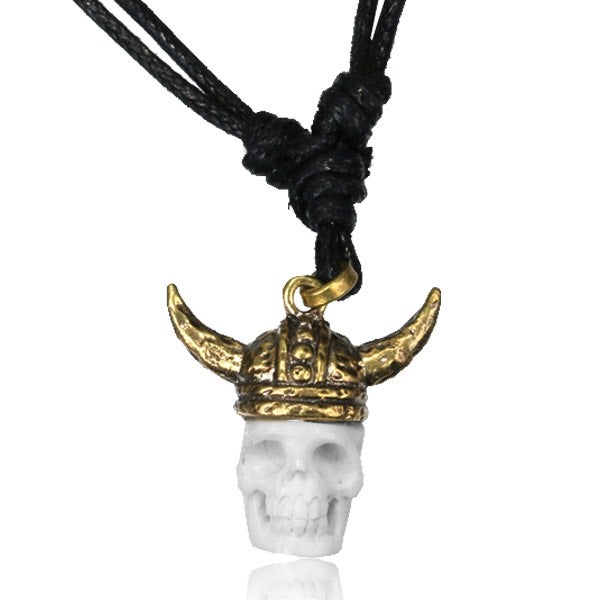Kaulakoru -  Viking Skull, valkea