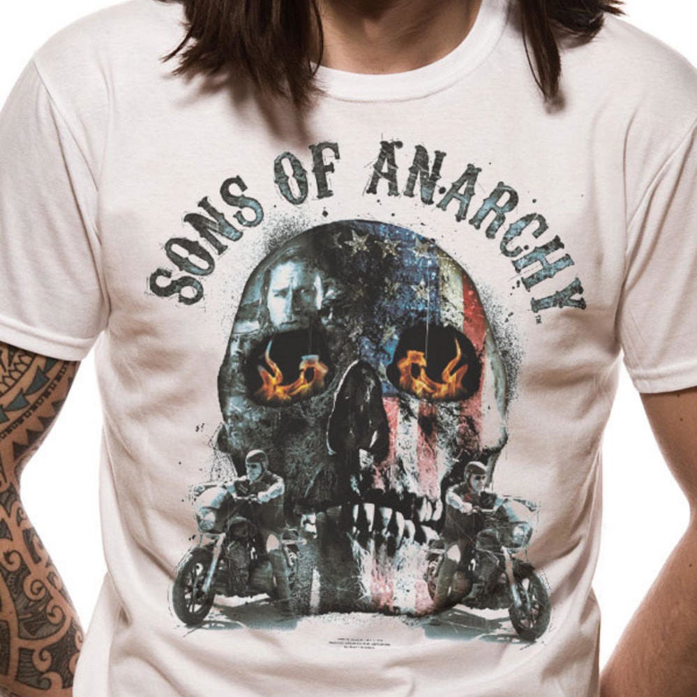 Sons Of Anarchy Biker Skull - T-paita