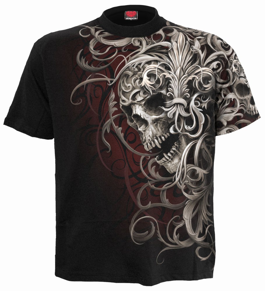 Spiral Skull Shoulder Wrap - T-paita