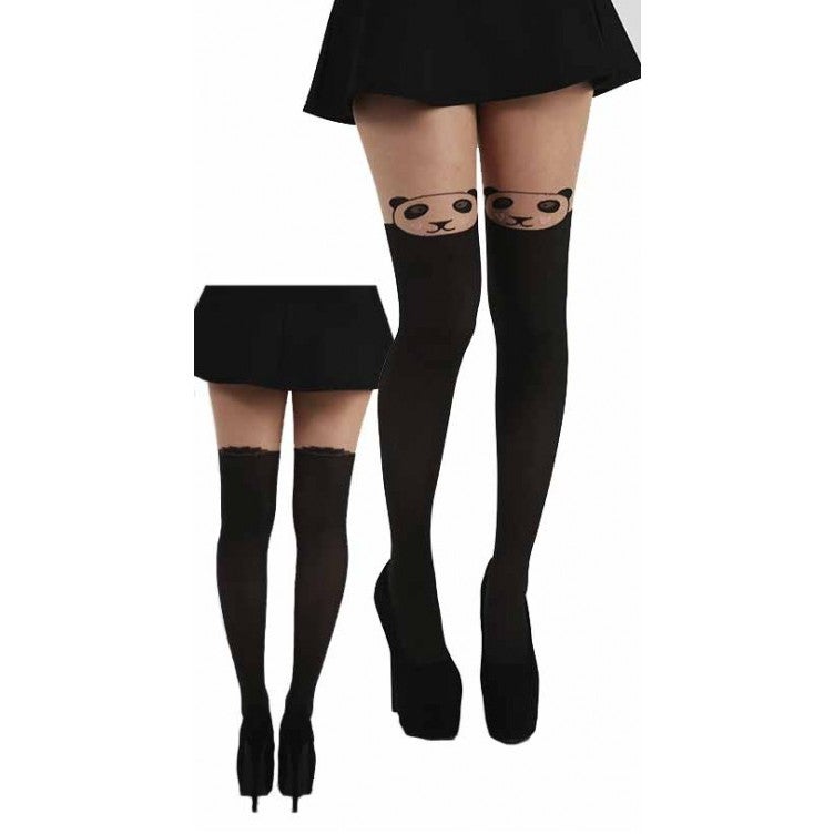 Over the knee Panda - sukkahousut