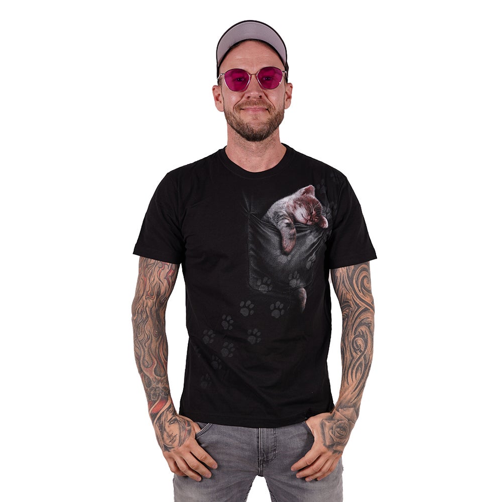 Spiral Pocket Kitten - T-paita