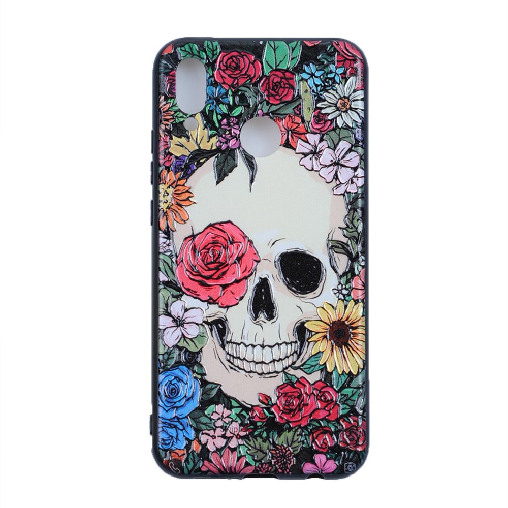 Flower Skull I - Suojakuori, Huawei P20 Lite