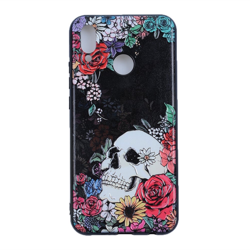 Flower Skull III - Suojakuori, Huawei P20 Lite