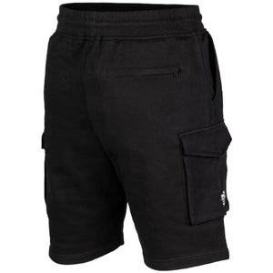 Mil-Tec US Sweatshorts -shortsien takaosa vetoketjullisella takataskulla ja cargo-taskuilla.