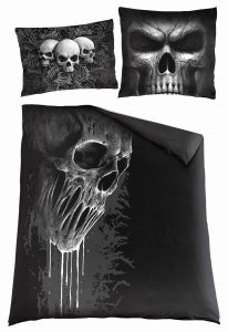 Spiral Skull Scroll - kahden hengen pussilakana + Tyynyliina