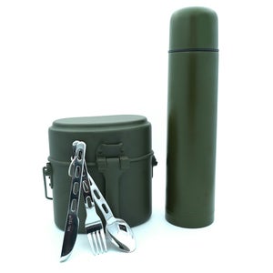 Mil-Tec Od Stainless Steel - Termospullo 1,0L Oliivi