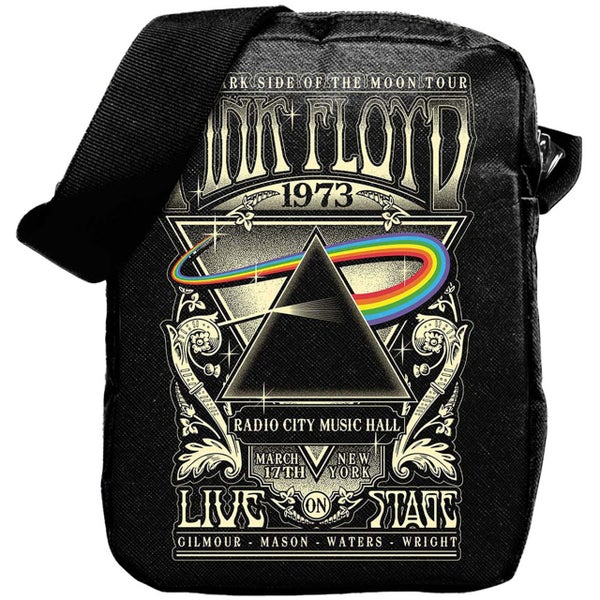 Pink Floyd 1973 Live -crossbody-laukku prismadesignilla