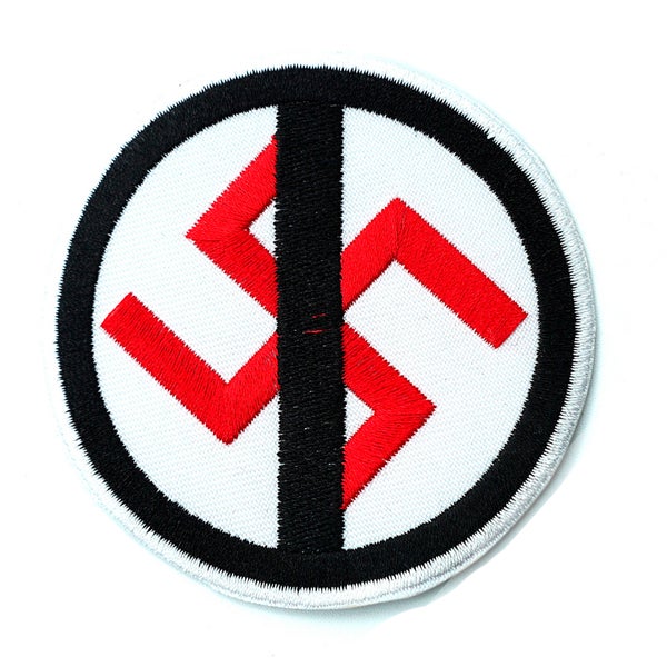 Anti Nazi white - kangasmerkki