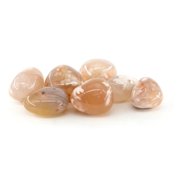 Kirsikankukka akaatti - Rumpuhiottu 20-30mm