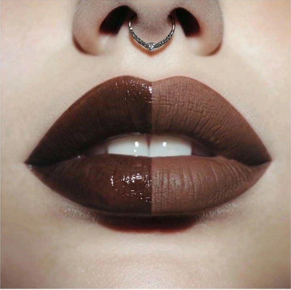 Jolie Beauty Ghastly &ndash; viile&auml; ruskea lip stain ja stain-lopputulos