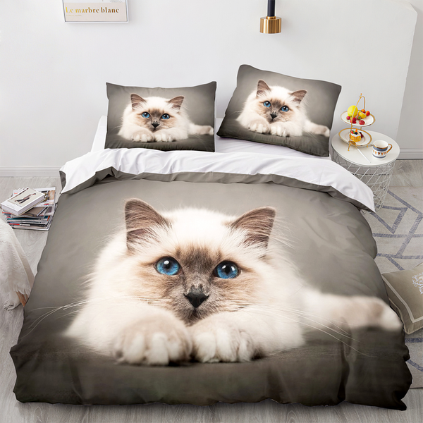 pussilakanasetti kissa kuviolla