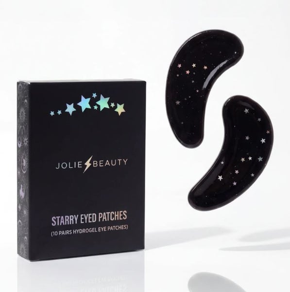 Jolie Beauty Starry Eyed -silm&auml;naluslaput ja musta tuotepakkaus